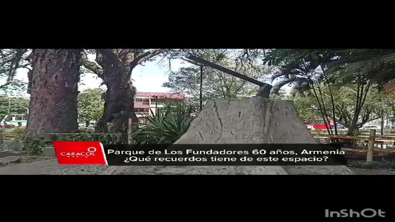 Una niña y un adulto mayor reconocidos como guardianes, parque de Los  Fundadores, Armenia